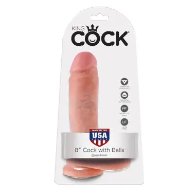 8 Pene Realístico Natural 20.3 cm - Sumergible | King Cock