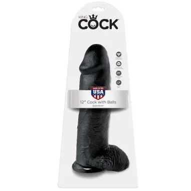 Pene Realistico Negro 30.48 cm - Sumergible | King Cock