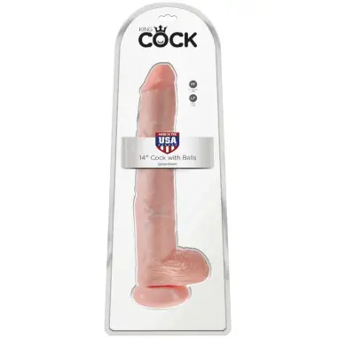 Pene con Testículos 35.6 cm Color Natural | King Cock