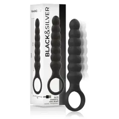 BLACK&SILVER - BOB POTENTE VIBRADOR DILATADOR ANAL SILICONA 2