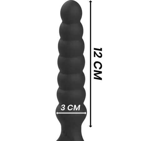 Bob Potente Vibrador Dilatador Anal Silicona | Black&silver