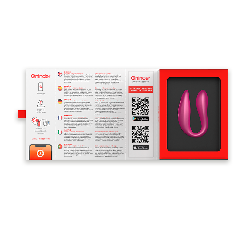 ONINDER - LISBOA ESTIMULADOR PUNTO G & CLÍTORIS ROSA - APP GRATUITA ROSA 