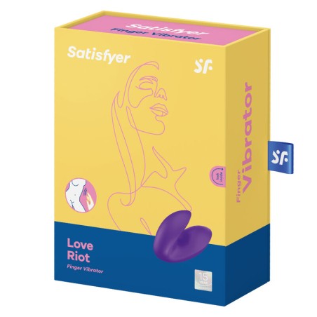 SATISFYER - LOVE RIOT VIBRADOR DEDAL MORADO SATISFYER VIBRATOR