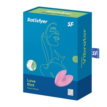 SATISFYER - LOVE RIOT VIBRADOR DEDAL ROSA SATISFYER VIBRATOR