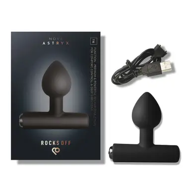 Nova Astryx Premium Plug Anal Recargable 16 Funciones Negro