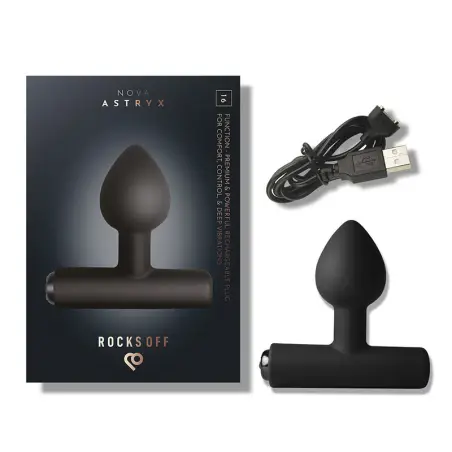 Nova Astryx Premium Plug Anal Recargable 16 Funciones Negro