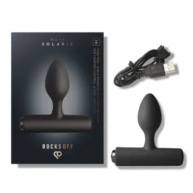 Nova Solaris Plug Anal Fino Recargable 16 Funciones Negro