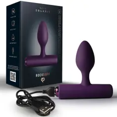 ROCKS-OFF - NOVA SOLARIS PLUG ANAL FINO RECARGABLE 16 FUNCIONES VIOLETA