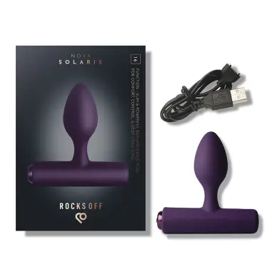 Nova Solaris Plug Anal Fino Recargable 16 Funciones Violeta
