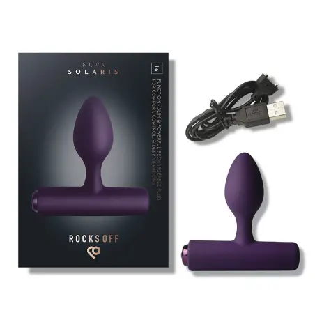 Nova Solaris Plug Anal Fino Recargable 16 Funciones Violeta