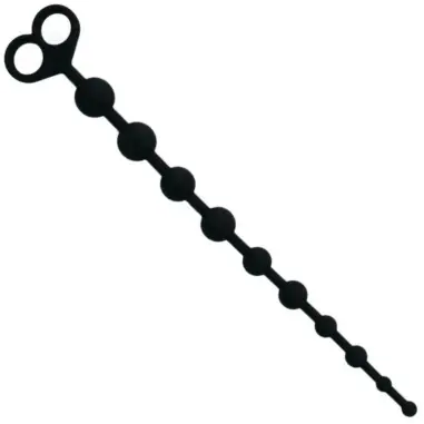 Jaiden Anal Beads Negro - Silicona Suave | Intense