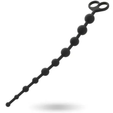 Jaiden Anal Beads Negro - Silicona Suave | Intense