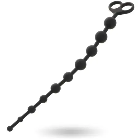 Jaiden Anal Beads Negro - Silicona Suave | Intense