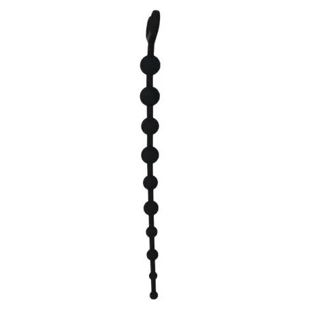 Jaiden Anal Beads Negro - Silicona Suave | Intense