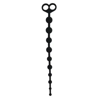 Jaiden Anal Beads Negro - Silicona Suave | Intense