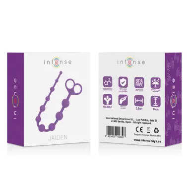 Jaiden Anal Beads Lila - Silicona Suave | Intense