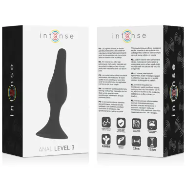 Anal Level 3 12.5 cm Negro - Silicona Suave | Intense