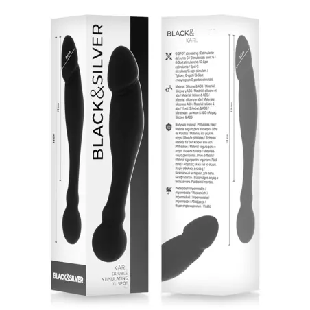 Karl Dildo Estimulador Punto G 18 cm | Black&silver