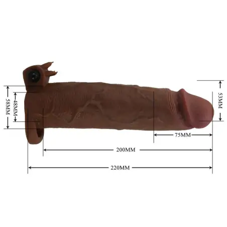 Xerxes Funda para Pene Vibradora 22 cm Ø 4,5 cm Color Marrón