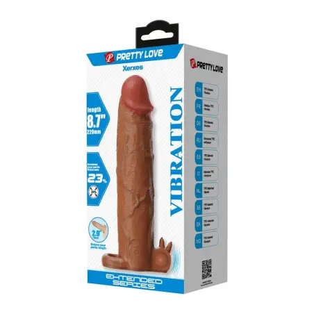 Xerxes Funda para Pene Vibradora 22 cm Ø 4,5 cm Color Marrón