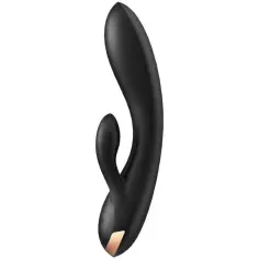 SATISFYER - DOUBLE FLEX VIBRADOR APP NEGRO 2