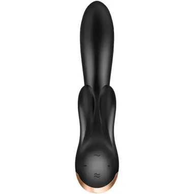 Double Flex Vibrador APP Negro - Recargable | Satisfyer