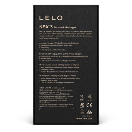 LELO - NEA 3 MASAJEADOR PERSONAL NEGRO LELO