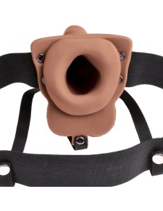 FETISH FANTASY SERIES - ARNÉS AJUSTABLE PENE REALÍSTICO CON TESTÍCULOS RECARGABLE Y VIBRADOR 15 CM