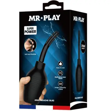 Ducha Anal Blkc Super Power Negro - Recargable | MR Play