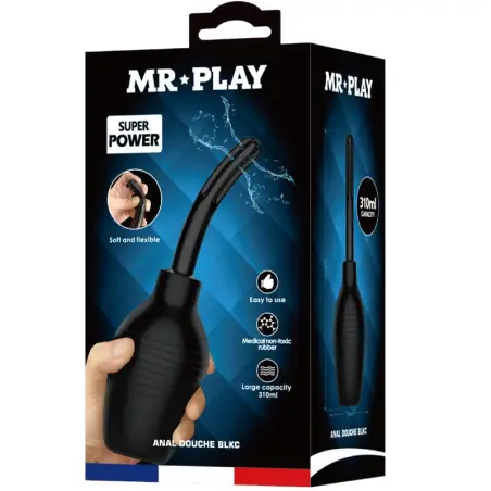 Ducha Anal Blkc Super Power Negro - Recargable | MR Play