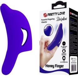 PRETTY LOVE - DELPHINI PODEROSO ESTIMULADOR DE DEDO AZUL OSCURO PRETTY LOVE 2