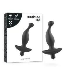 ADDICTED TOYS - MASAJEADOR ANAL CON VIBRACIÓN NEGRO MODELO 1 2