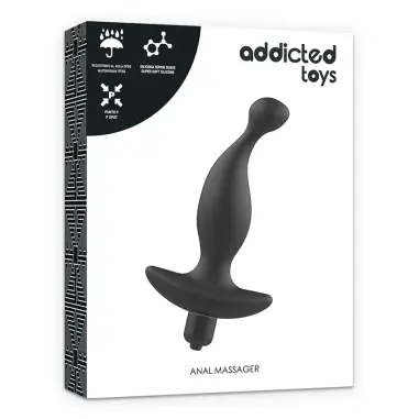 Masajeador Anal con Vibración Negro Modelo 1 | Addicted Toys