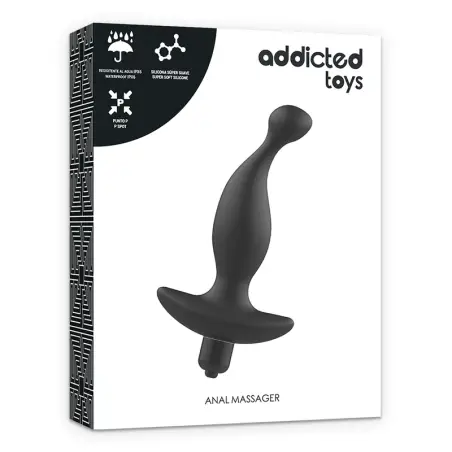 Masajeador Anal con Vibración Negro Modelo 1 | Addicted Toys