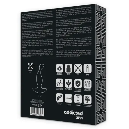 Masajeador Anal con Vibración Negro Modelo 1 | Addicted Toys