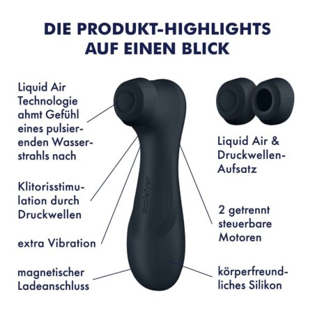 SATISFYER - PRO 2 GENERACIÓN 3 LIQUID AIR TECHNOLOGY NEGRO SATISFYER AIR PULSE