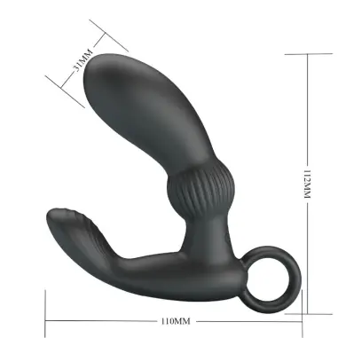 Cayla Masajeador Vibrador Anal Negro | Pretty Love