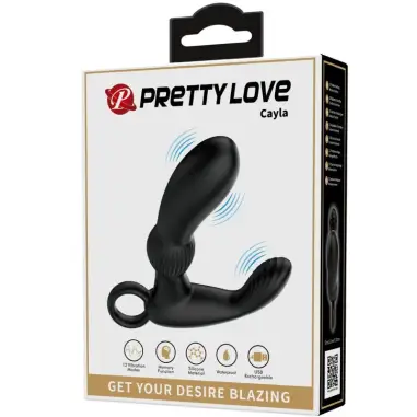 Cayla Masajeador Vibrador Anal Negro | Pretty Love