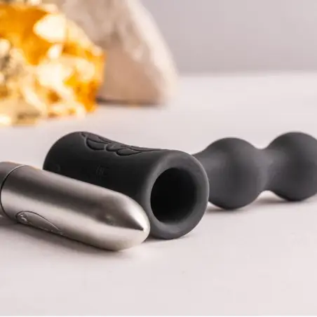 Off - Petite Sensations Pearls Plug Anal Vibrador Negro