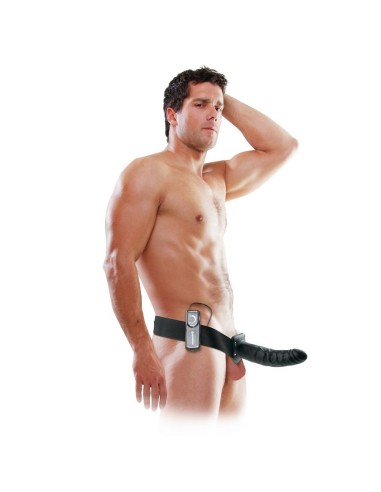 FETISH FANTASY SERIES - ARNÉS VIBRADOR HUECO 19 CM NEGRO 