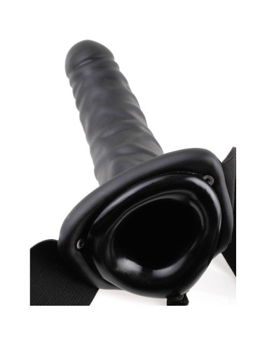 FETISH FANTASY SERIES - ARNÉS VIBRADOR HUECO 19 CM NEGRO 