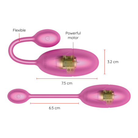 ONINDER - TOKYO HUEVO VIBRADOR ROSA 7.5 X 3.2 CM - APP GRATUITA ONINDER