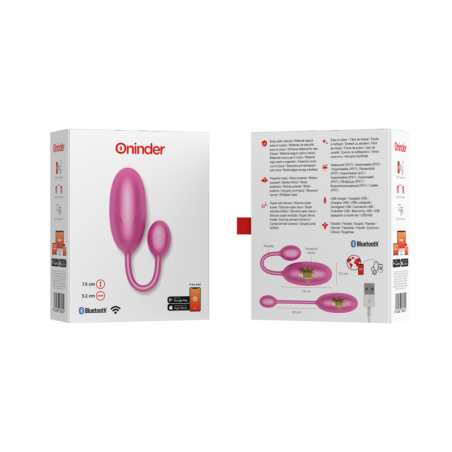 ONINDER - TOKYO HUEVO VIBRADOR ROSA 7.5 X 3.2 CM - APP GRATUITA ONINDER