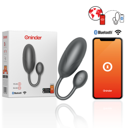 ONINDER - TOKYO HUEVO VIBRADOR NEGRO 7.5 X 3.2 CM - APP GRATUITA ONINDER
