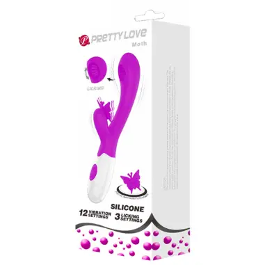 Moth Licking & Vibrating Lila - 12 Funciones | Pretty Love