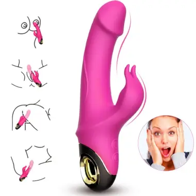 Meteror Dildo Vibrador Rabbit Rotador Fucsia | Armony