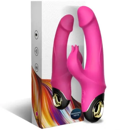 Meteror Dildo Vibrador Rabbit Rotador Fucsia | Armony