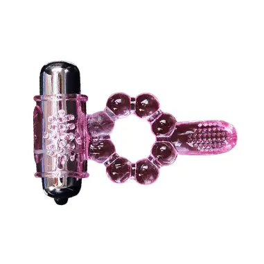 Anillo Silicona 10 Ritmos Lengua con Vibración Rosa | Baile