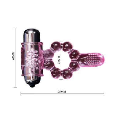 Anillo Silicona 10 Ritmos Lengua con Vibración Rosa | Baile