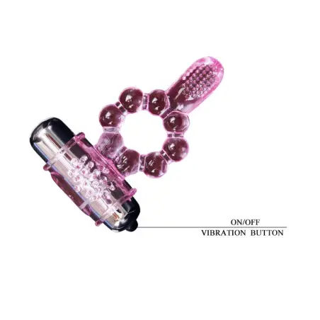 Anillo Silicona 10 Ritmos Lengua con Vibración Rosa | Baile